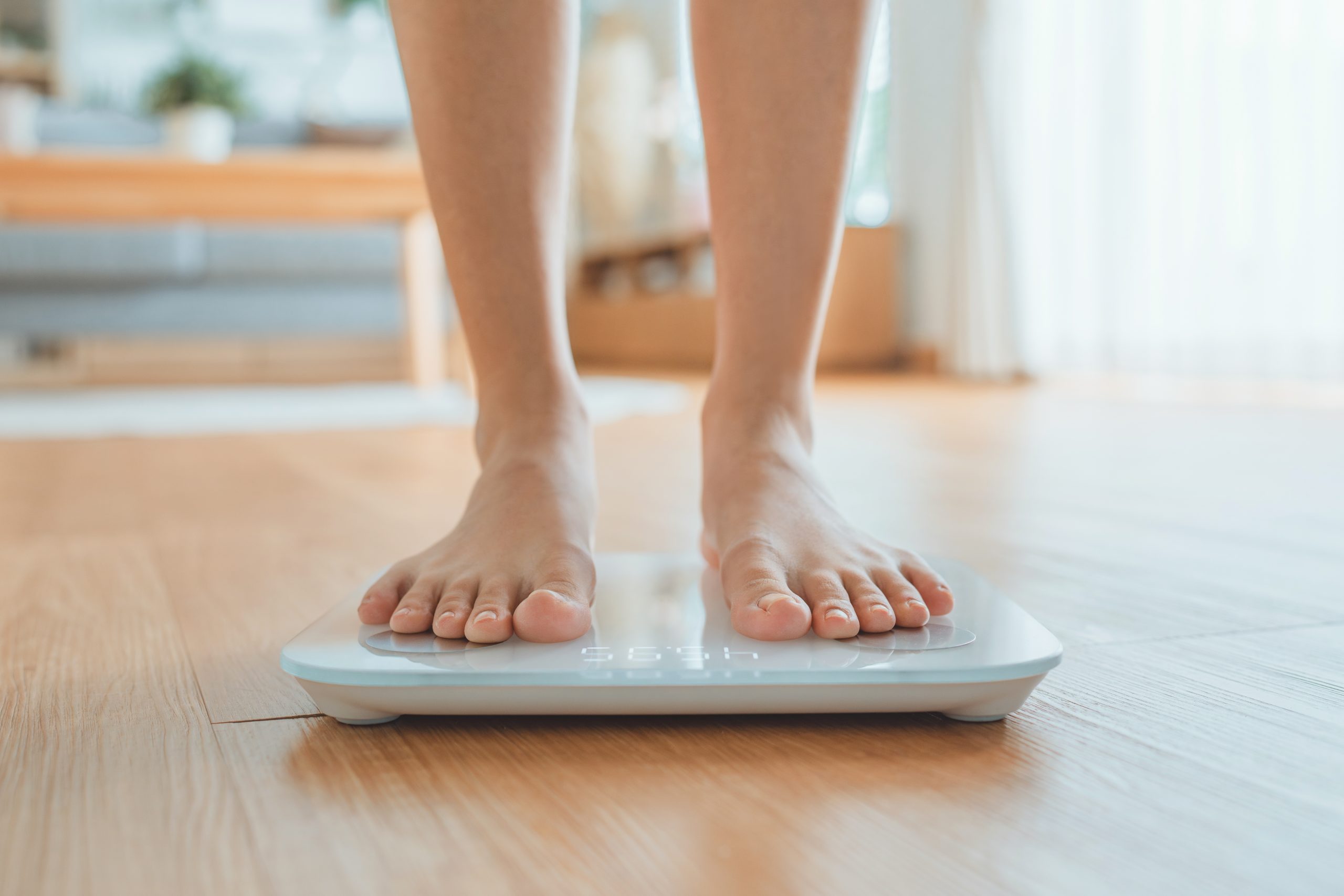 Steroid injection, Woman,Feet,Standing,Weighing,Scales,,Female,Checking,Bmi,Weight,Loss.